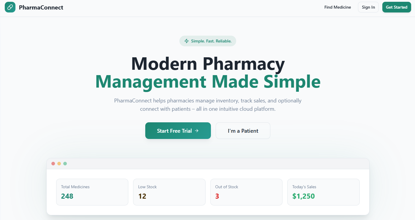 PharmaConnect — Digital Healthcare SaaS Platform preview